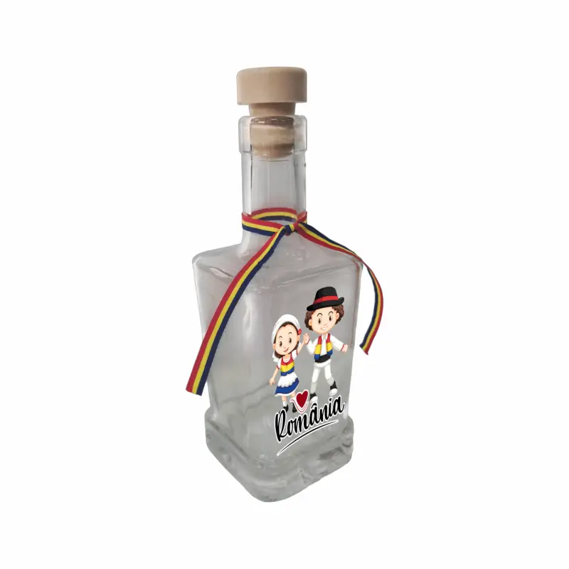 Copii port popular romania, sticla cu mesaj patrata, 250 ml, model divgs318 09